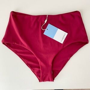 Flagpole NYC High Waisted Cole Bikini Bottoms in Beet Size XL, NWT
